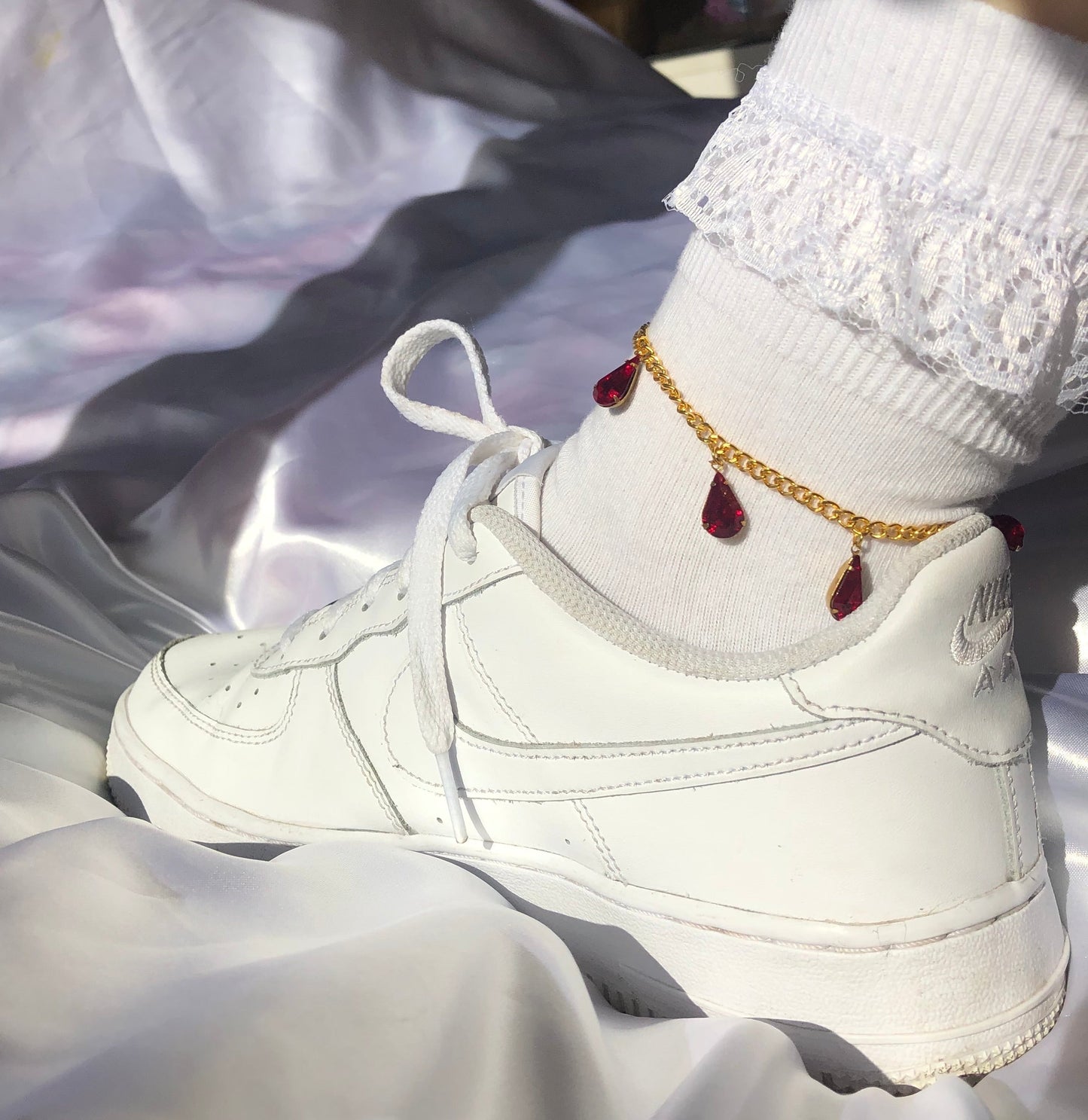 Rain drop anklet
