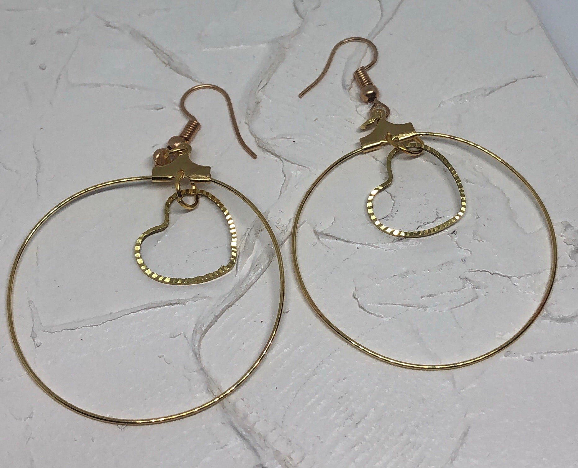 Heart hoop earrings - Icegoldbyvee