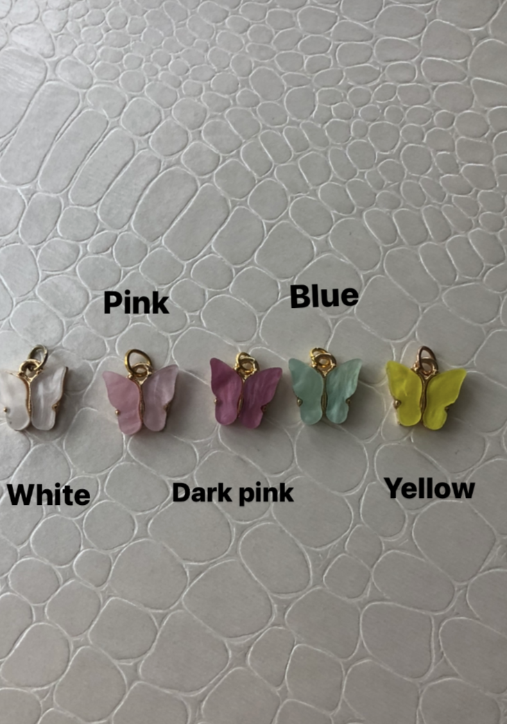 Rhinestone mariposa necklace