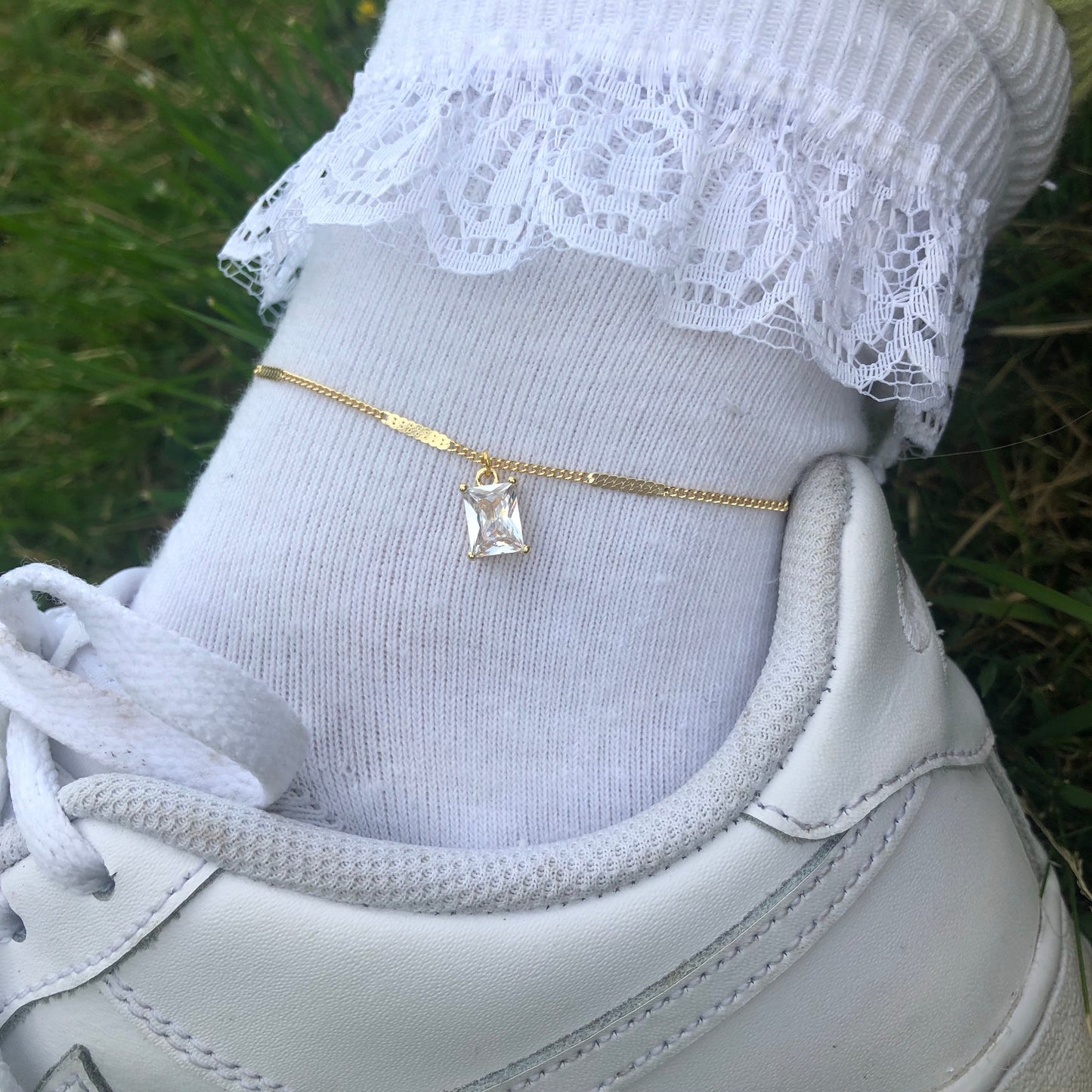 Diamond anklet