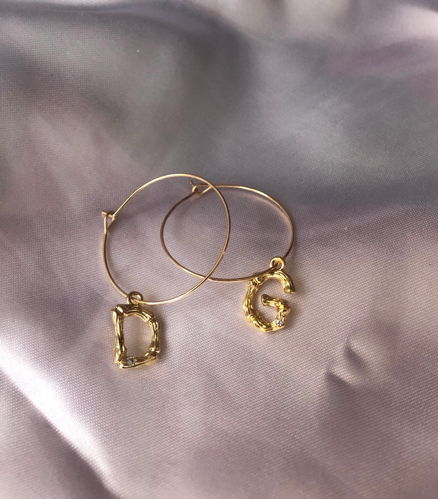 Bamboo letter hoops