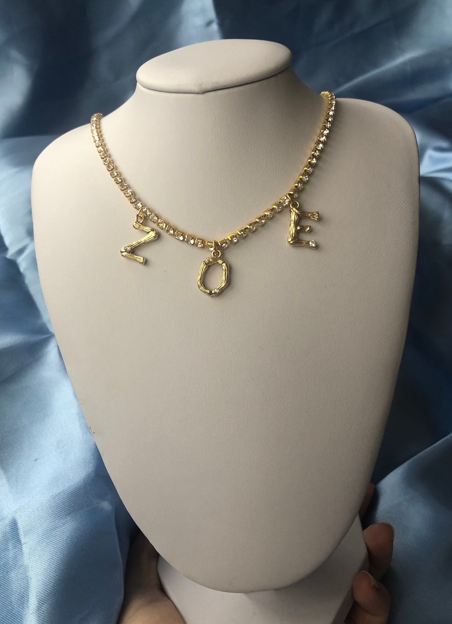 Bamboo name necklace