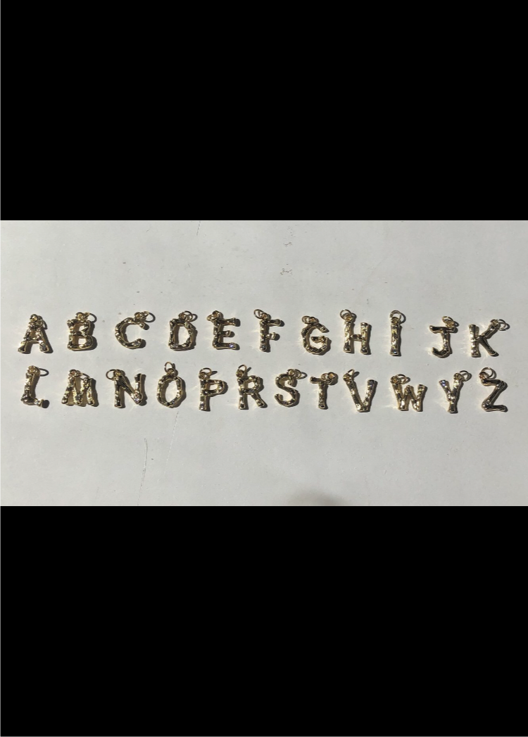 Bamboo letter anklet
