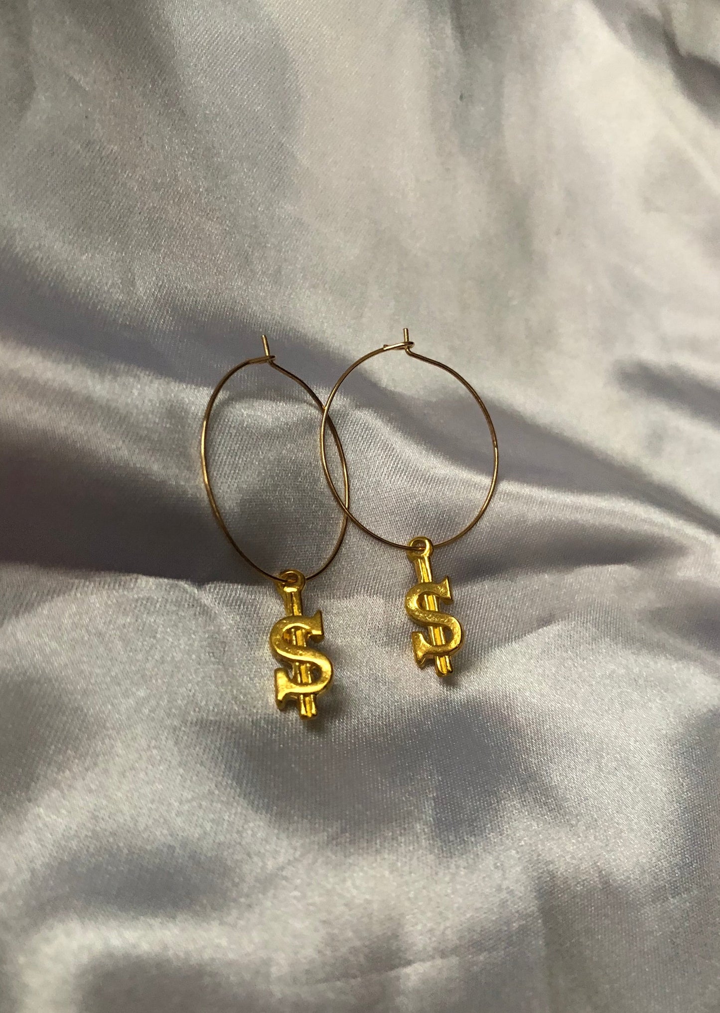 Dollar sign hoops
