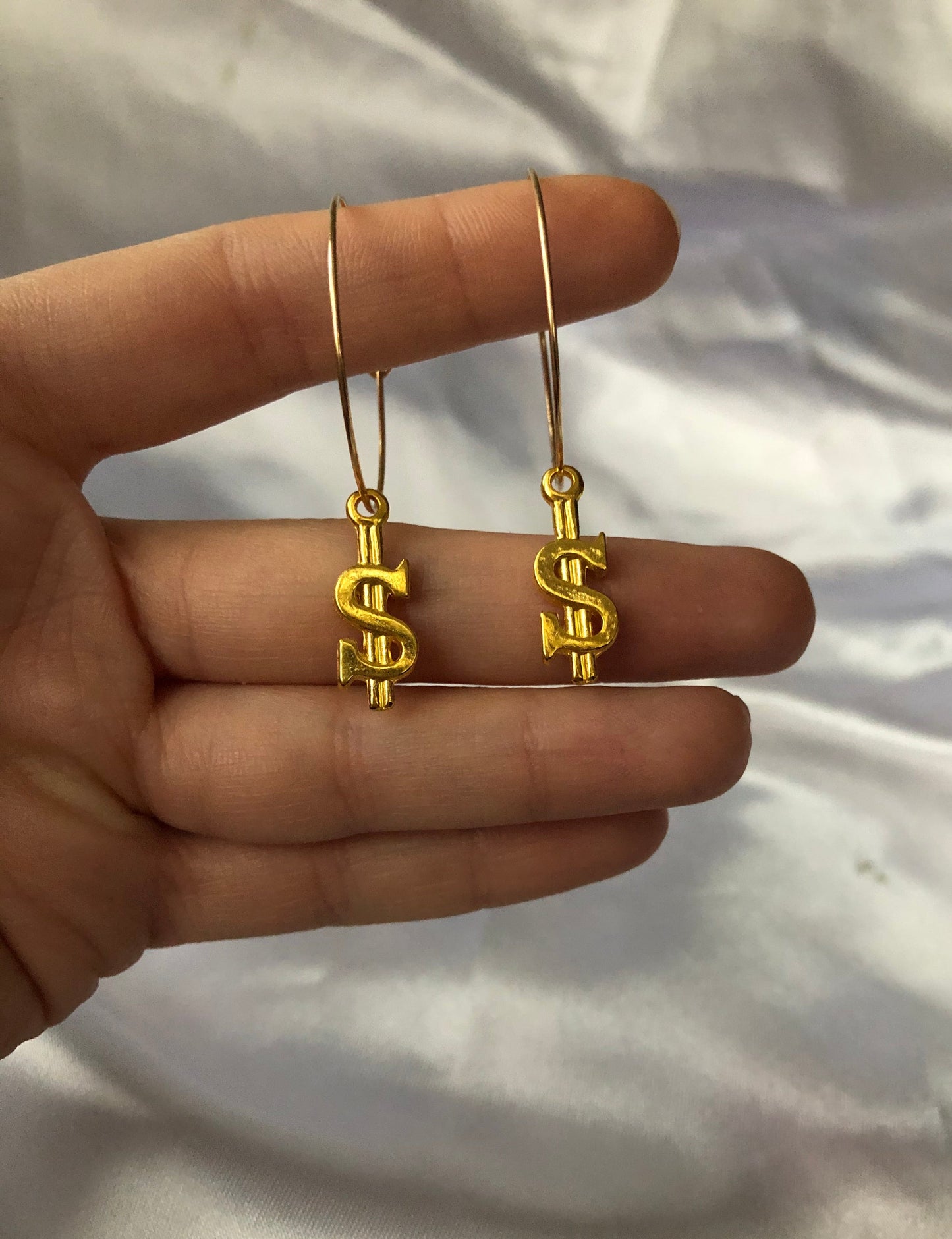 Dollar sign hoops