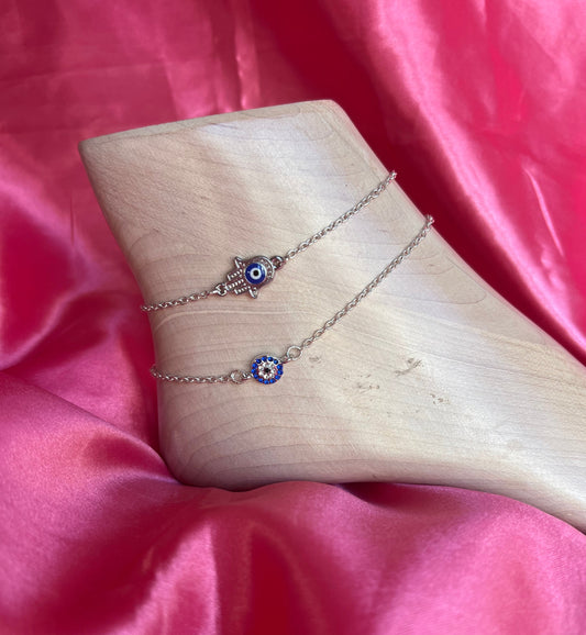 Evil eye anklet