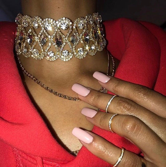 Crystal Lover choker - Icegoldbyvee