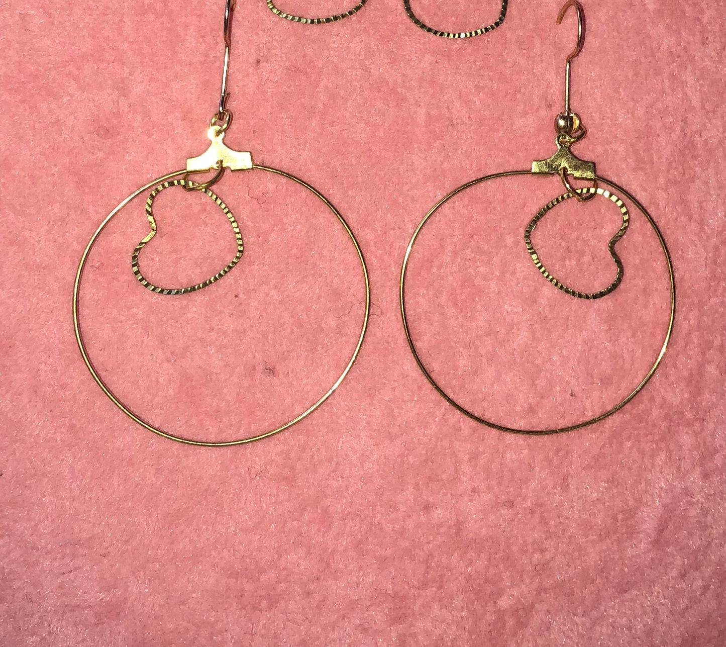 Heart hoop earrings