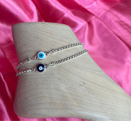 Evil eye anklet