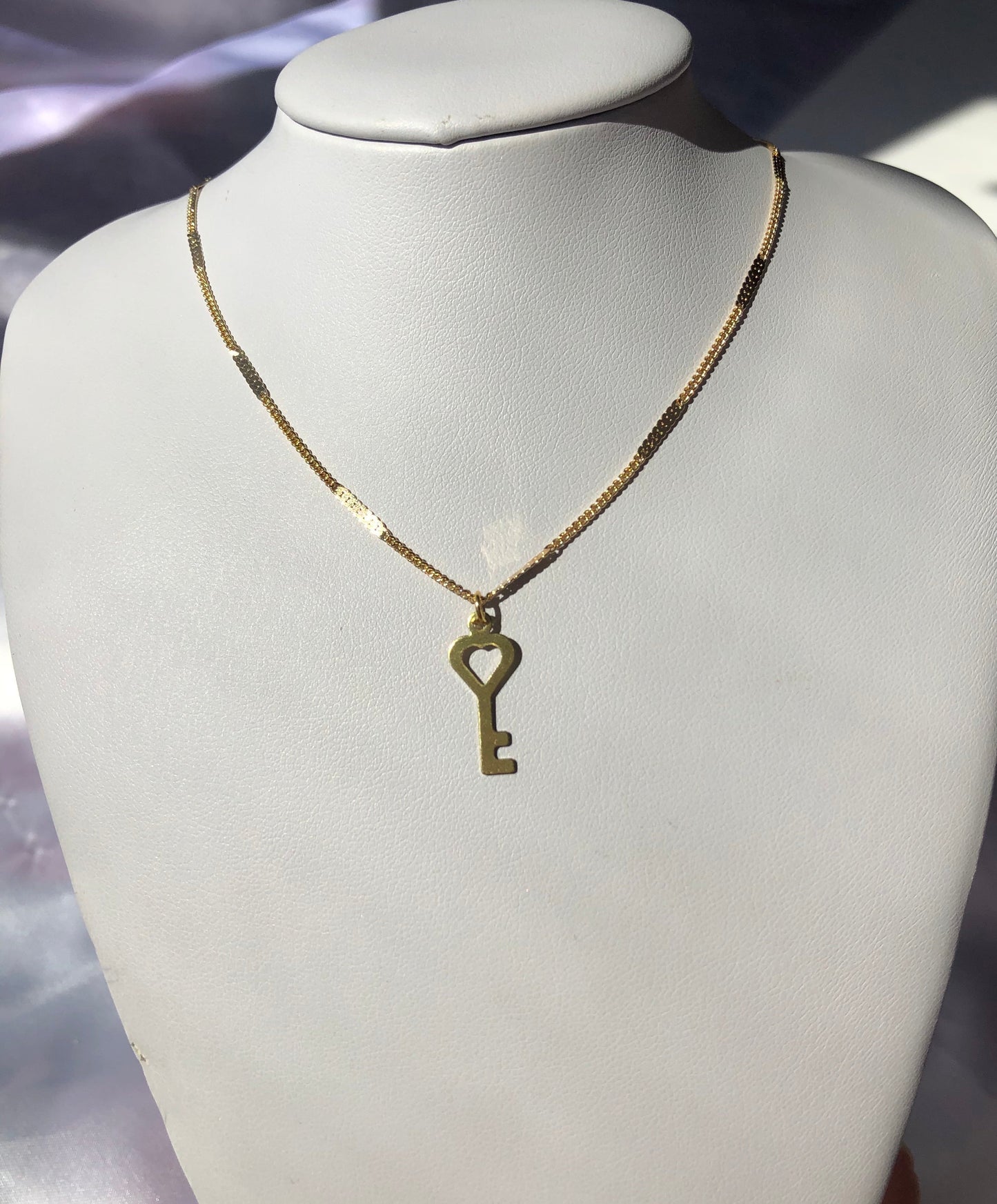 Love key necklace