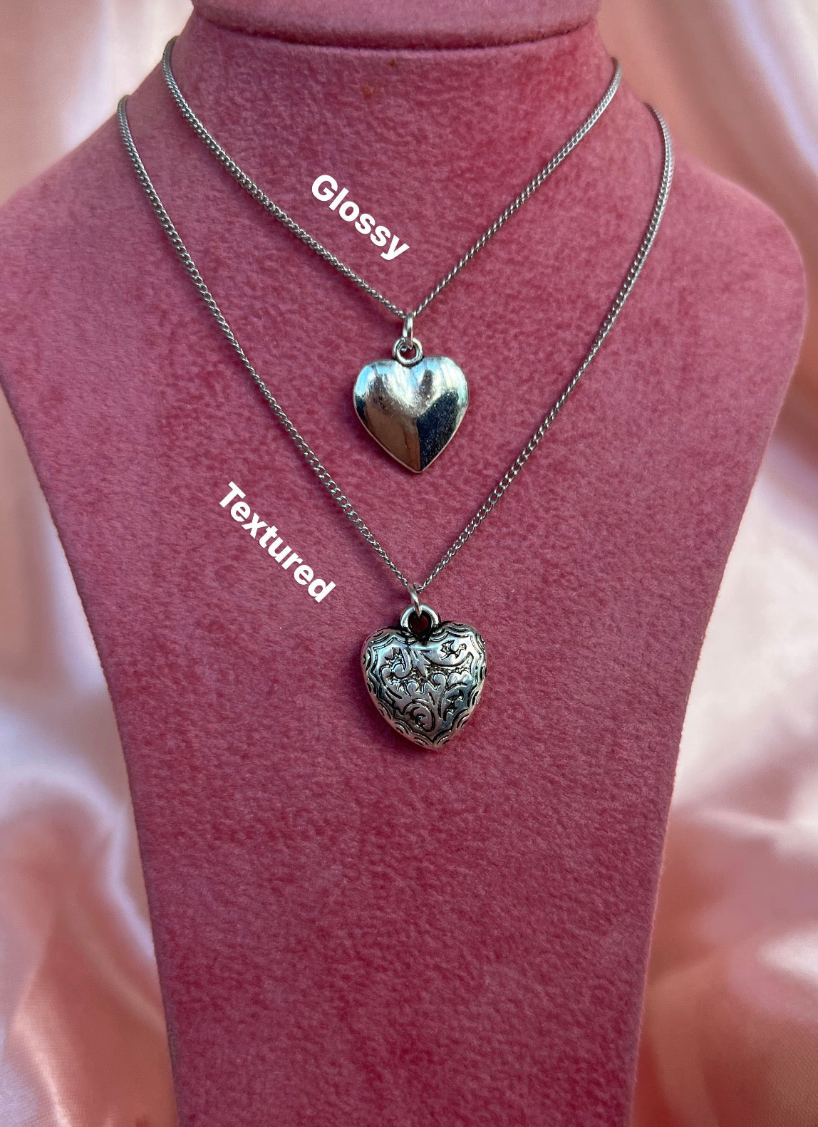 Silver heart necklace