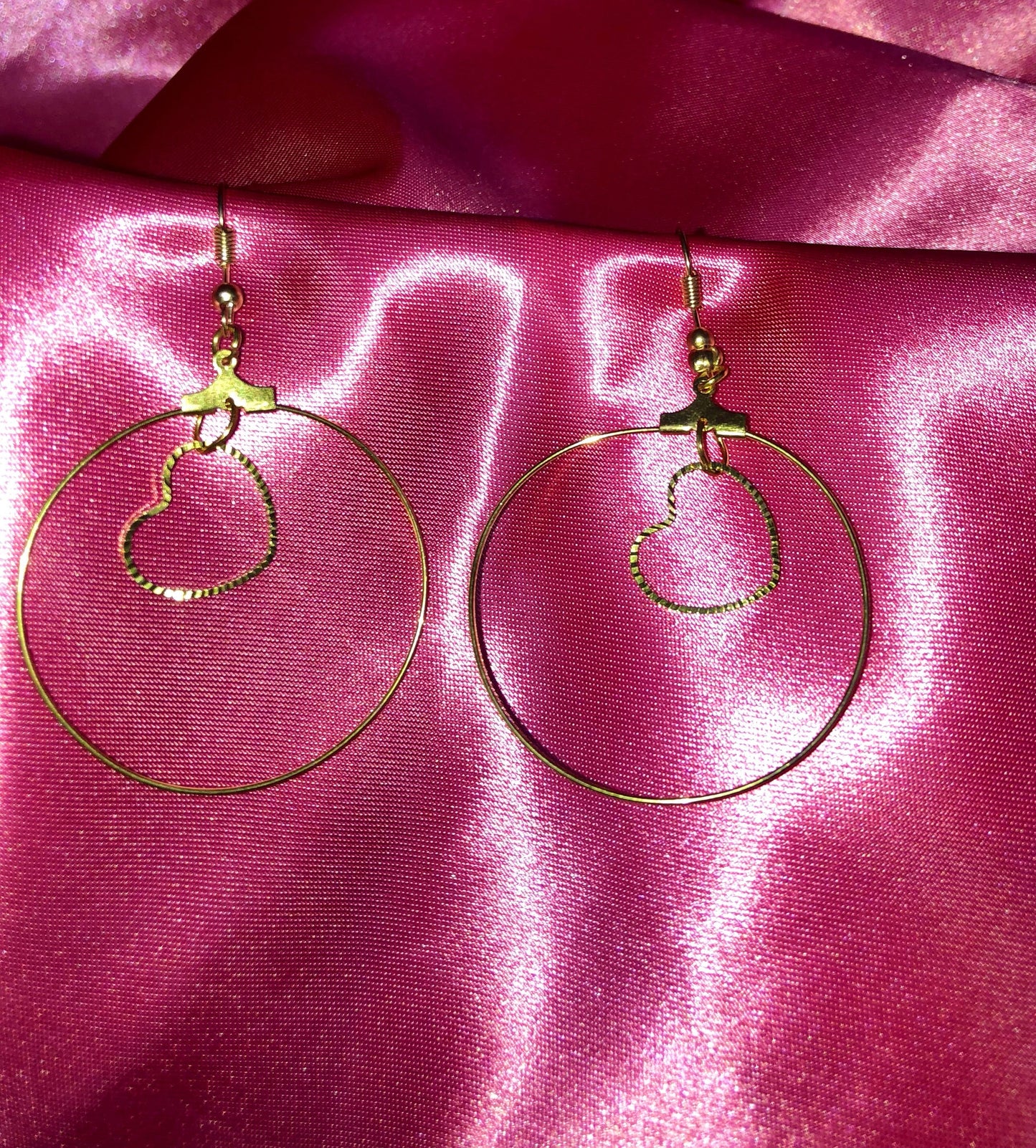 Heart hoop earrings - Icegoldbyvee
