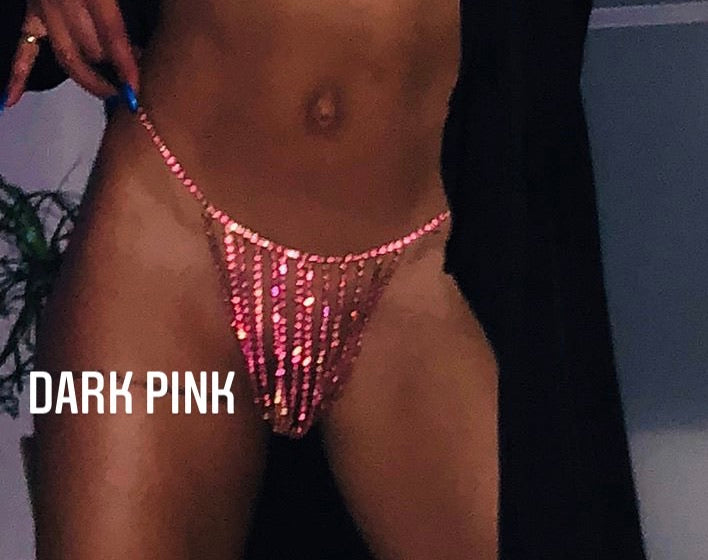 Crystal drip thong