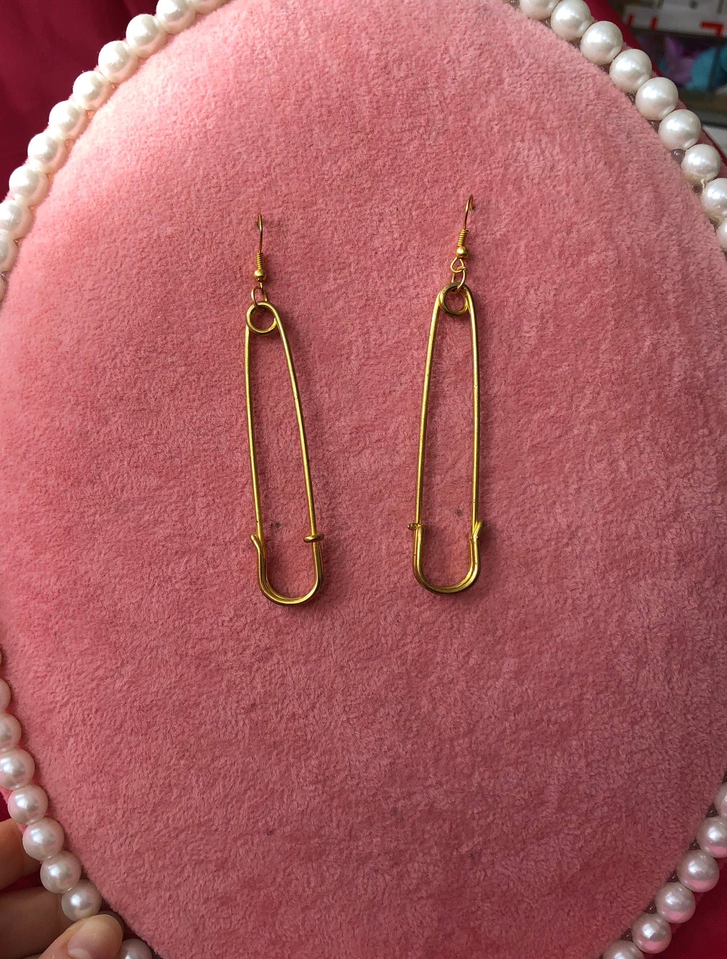 Safety pin earrings