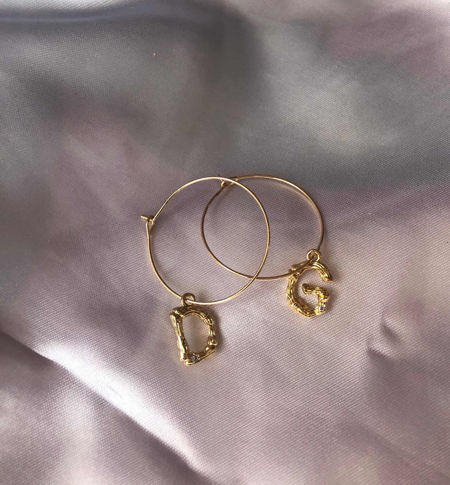 Bamboo letter hoops