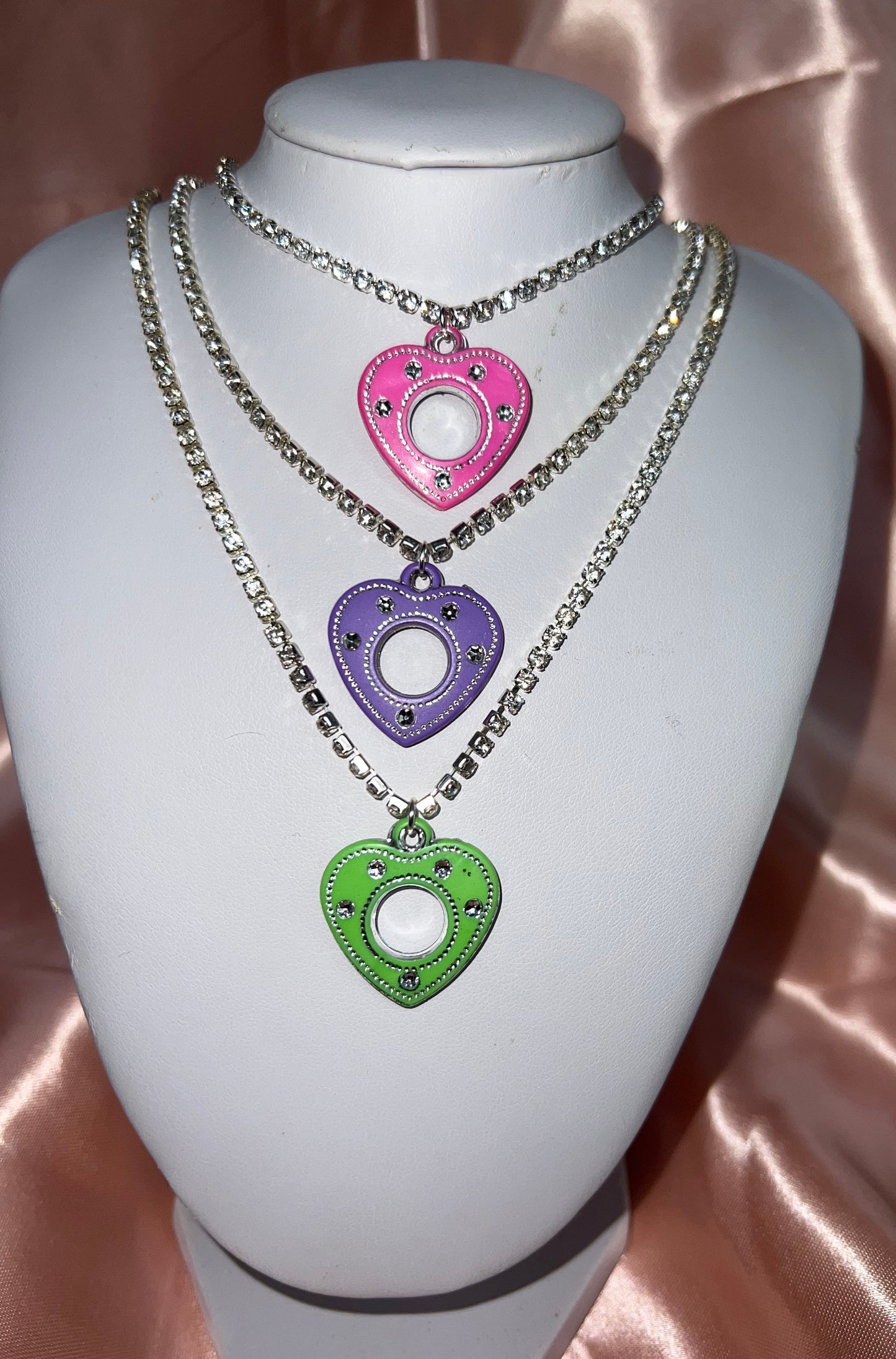 Colour heart necklace