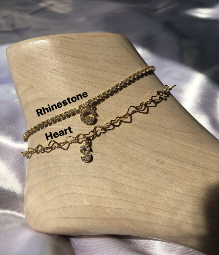 CZ letter anklet