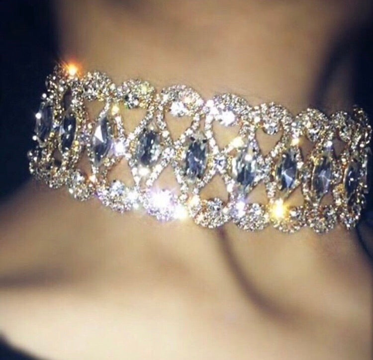 Crystal Lover choker - Icegoldbyvee