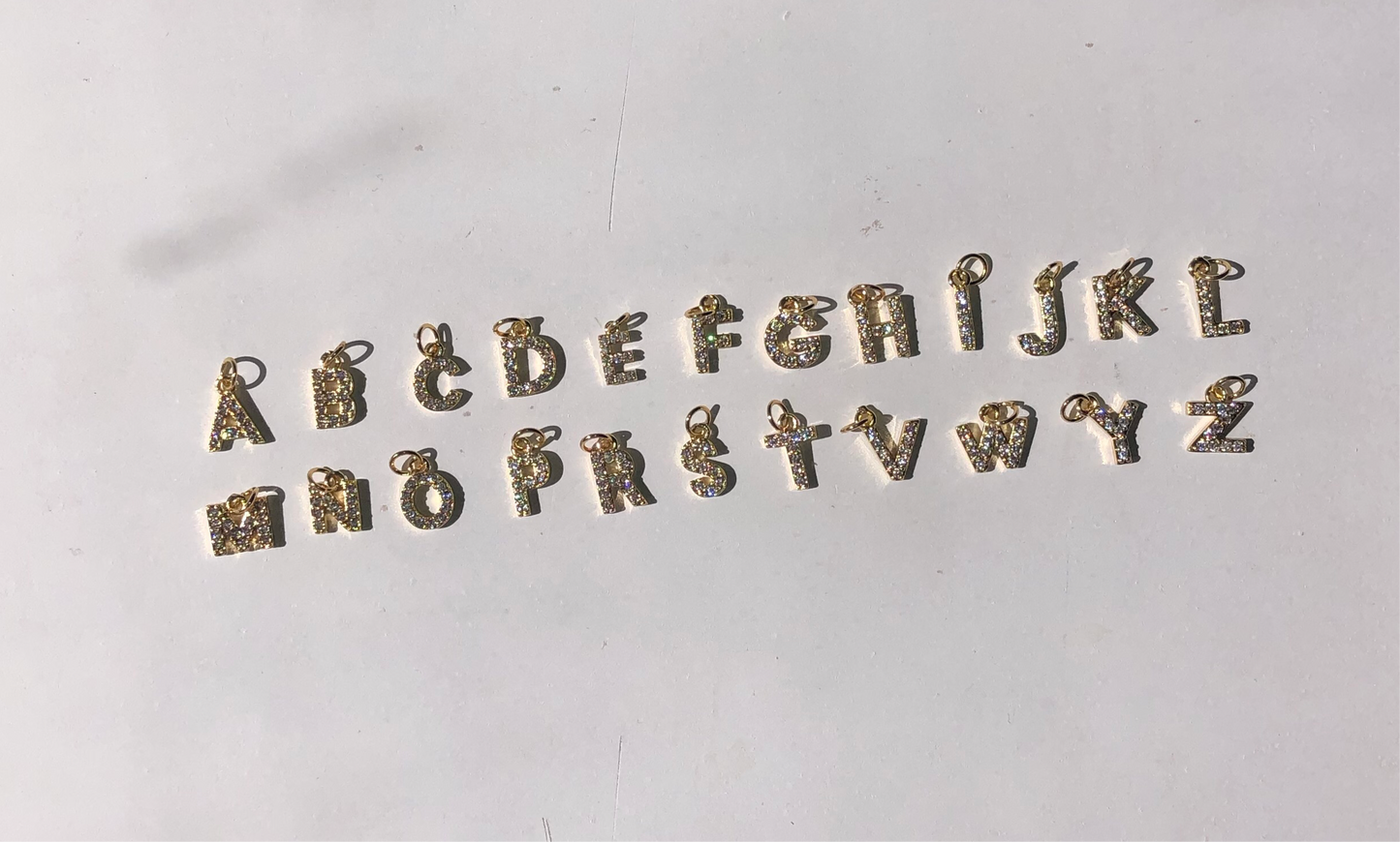 CZ letter anklet