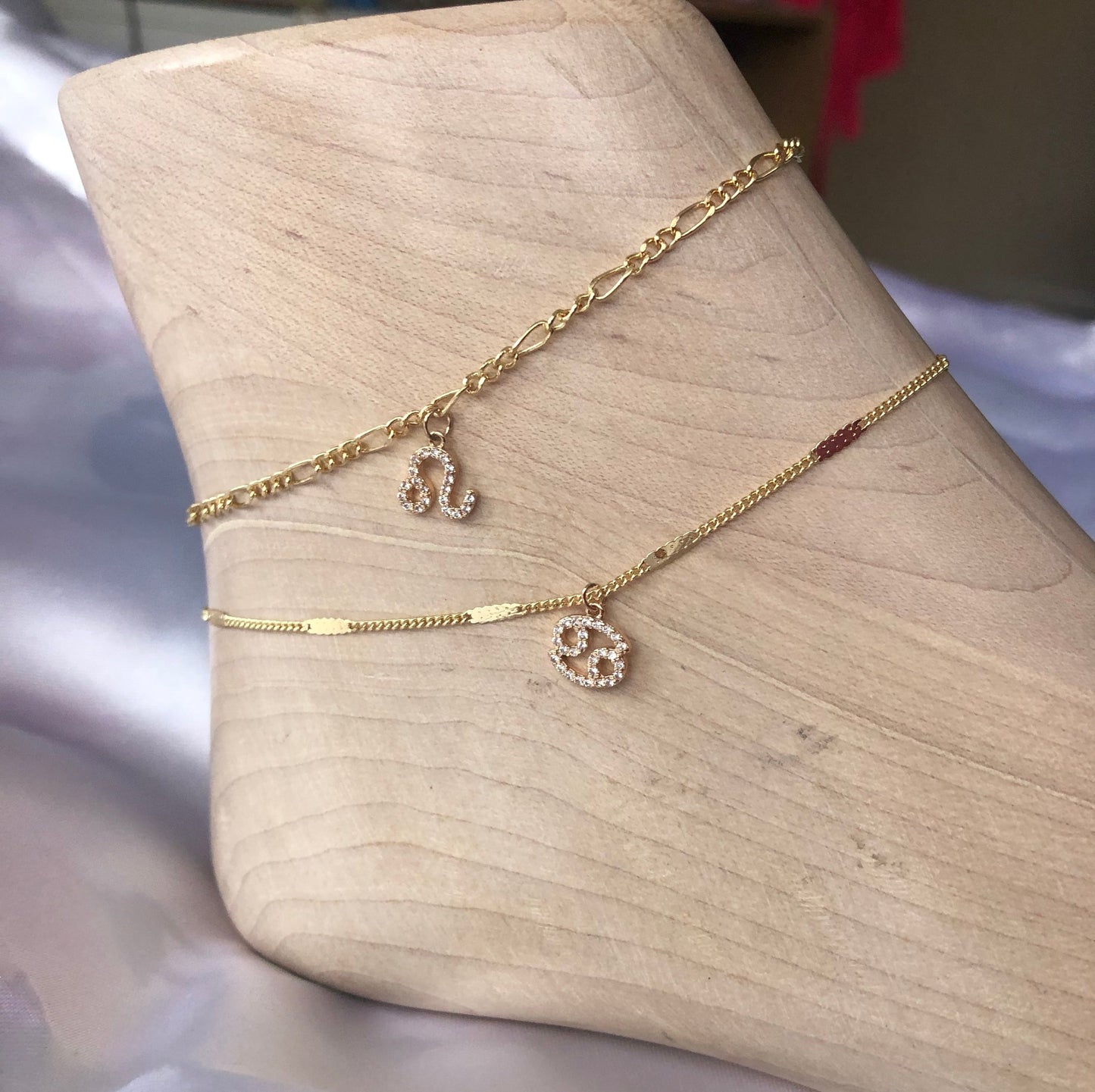 Cz zodiac anklet