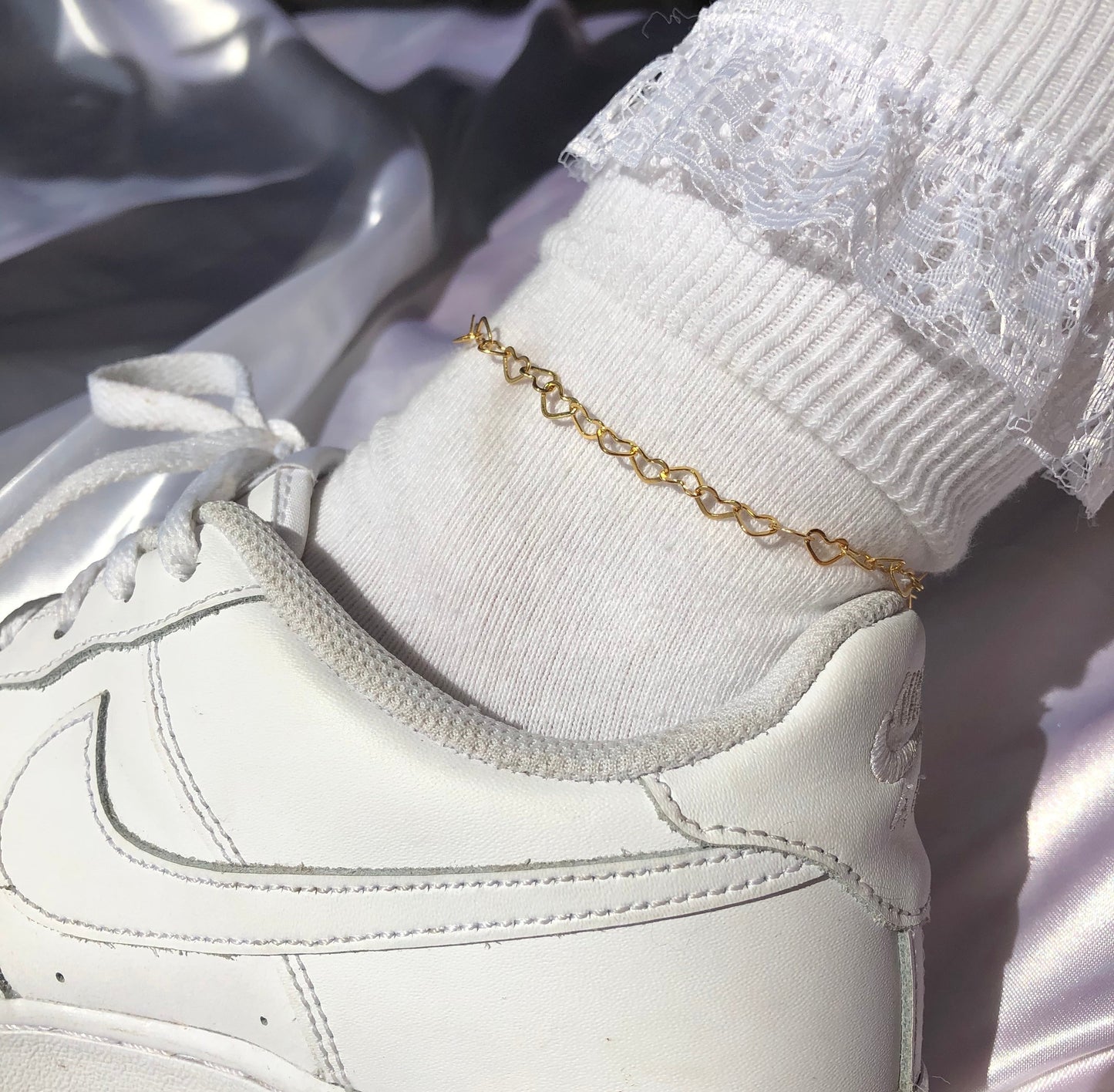 Heart anklet