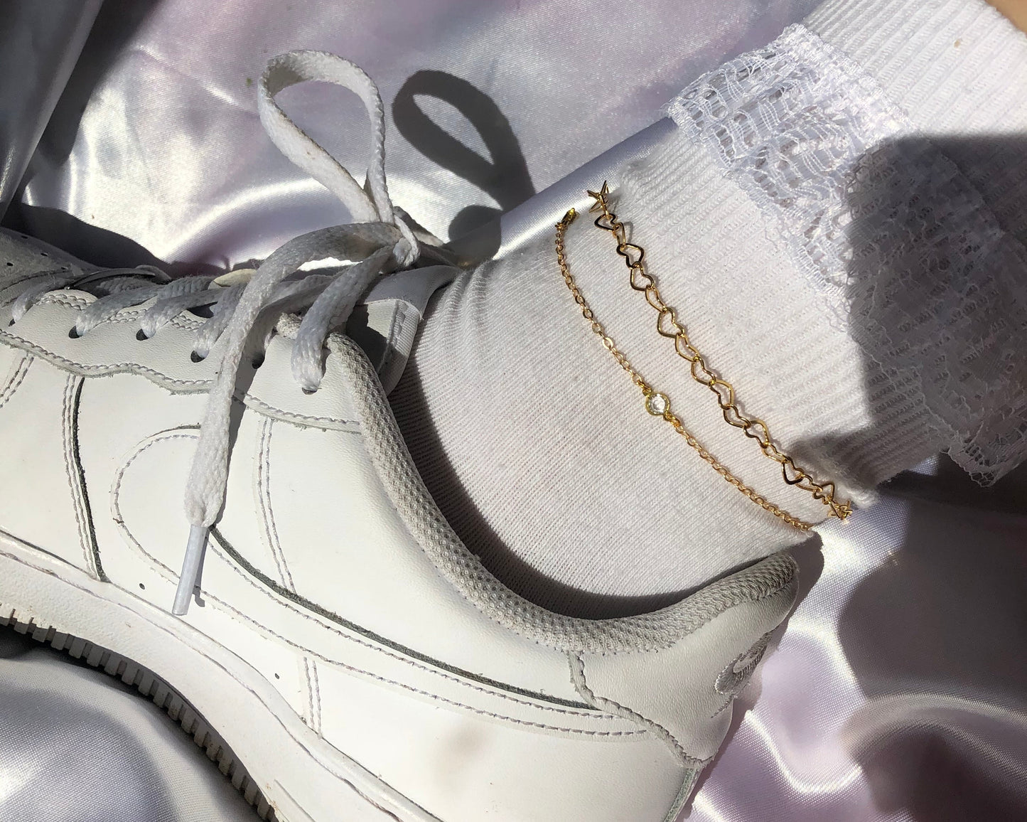 Heart anklet
