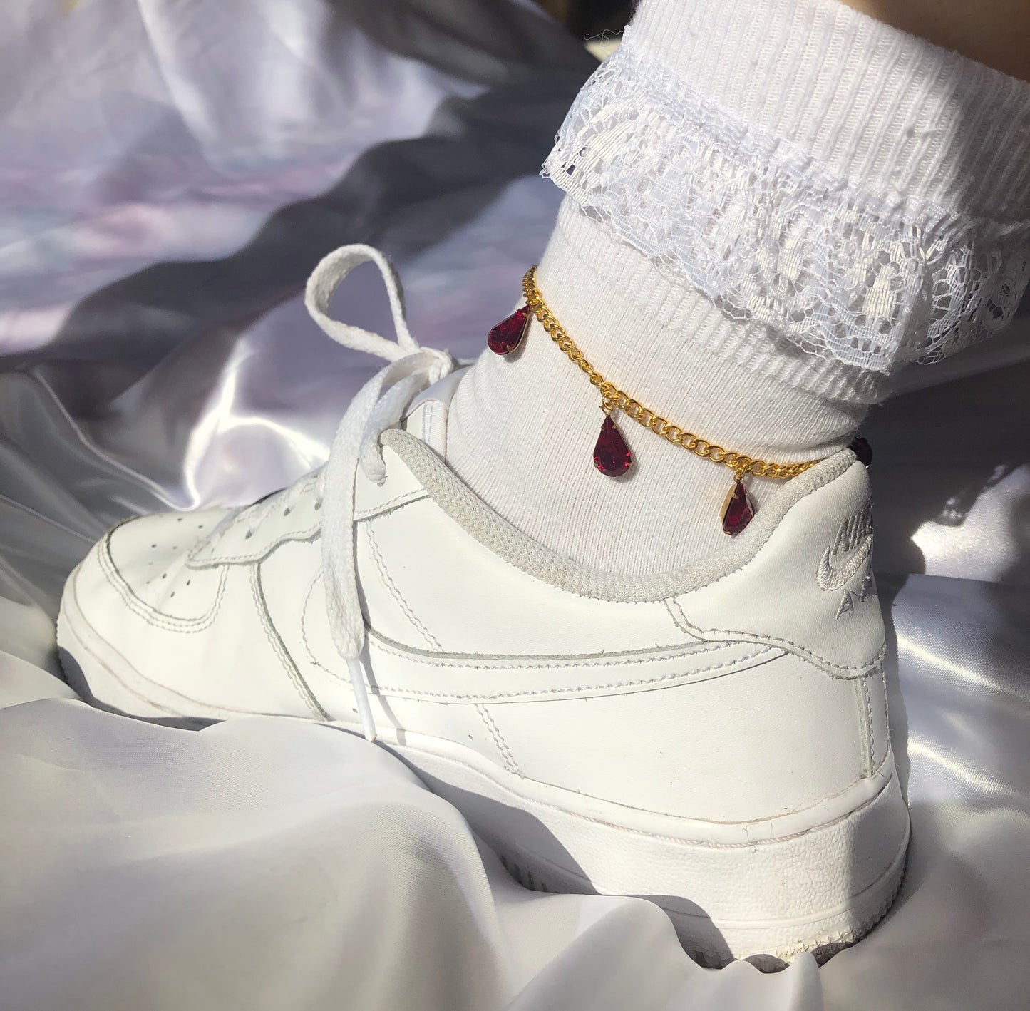 Rain drop anklet