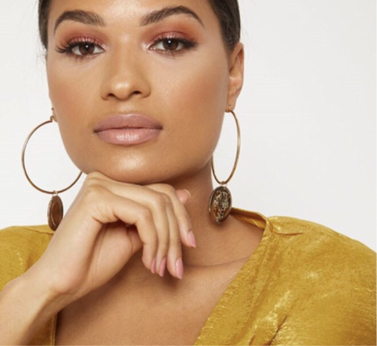 Coin hoop earrings
