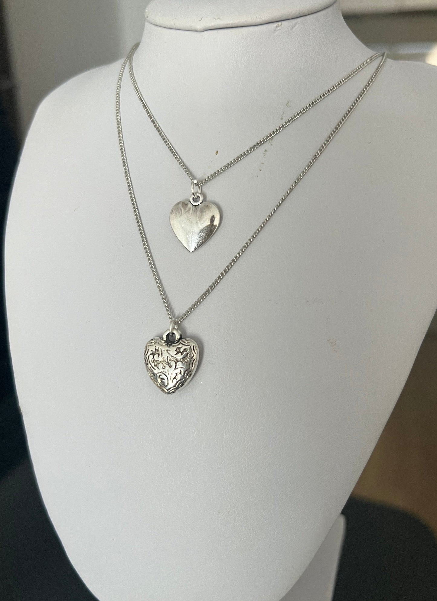 Silver heart necklace