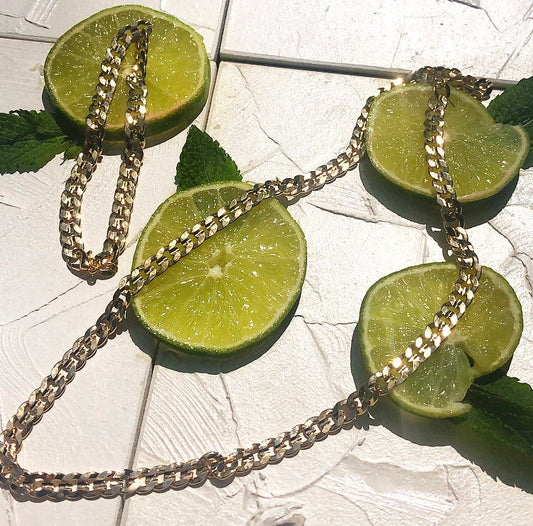 Diamond cut curb chain - Icegoldbyvee