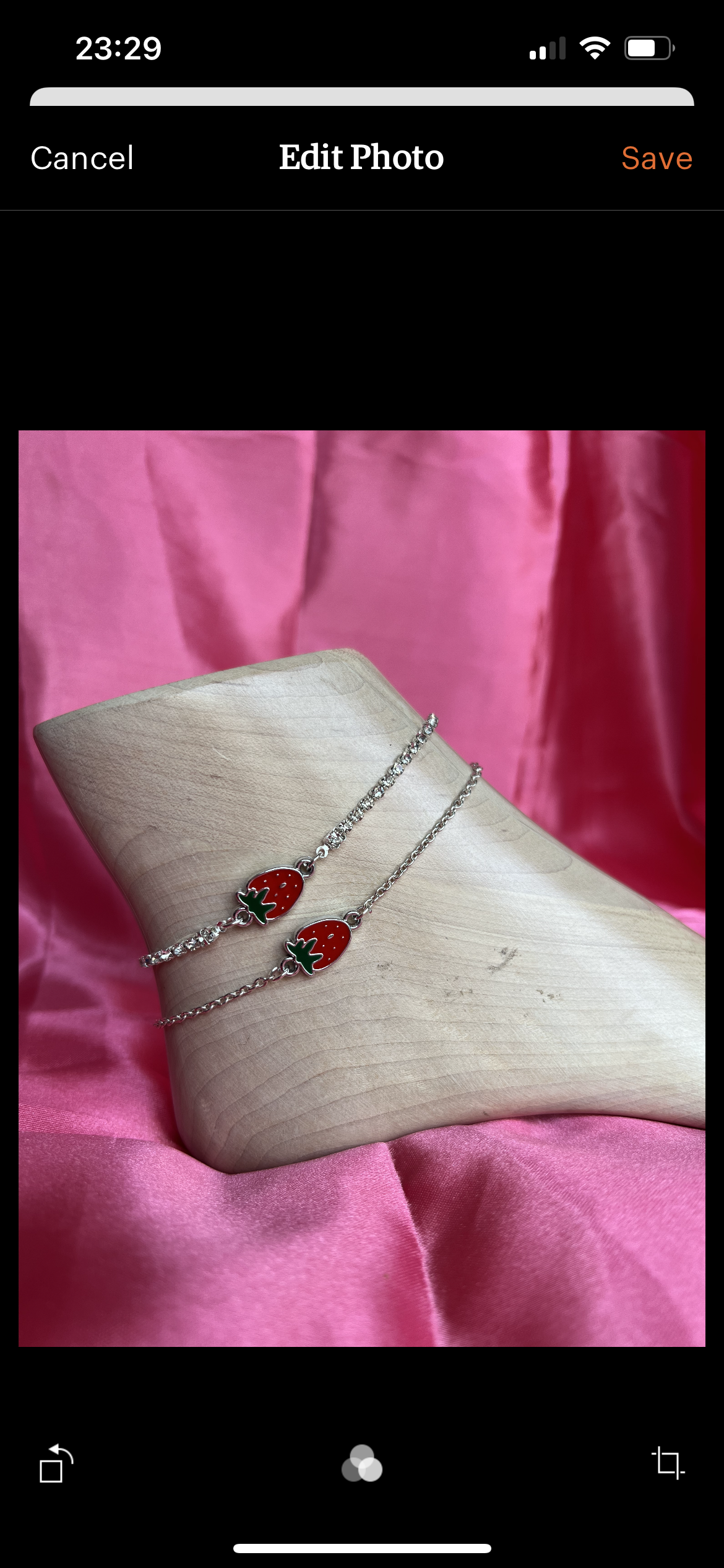Strawberry anklet