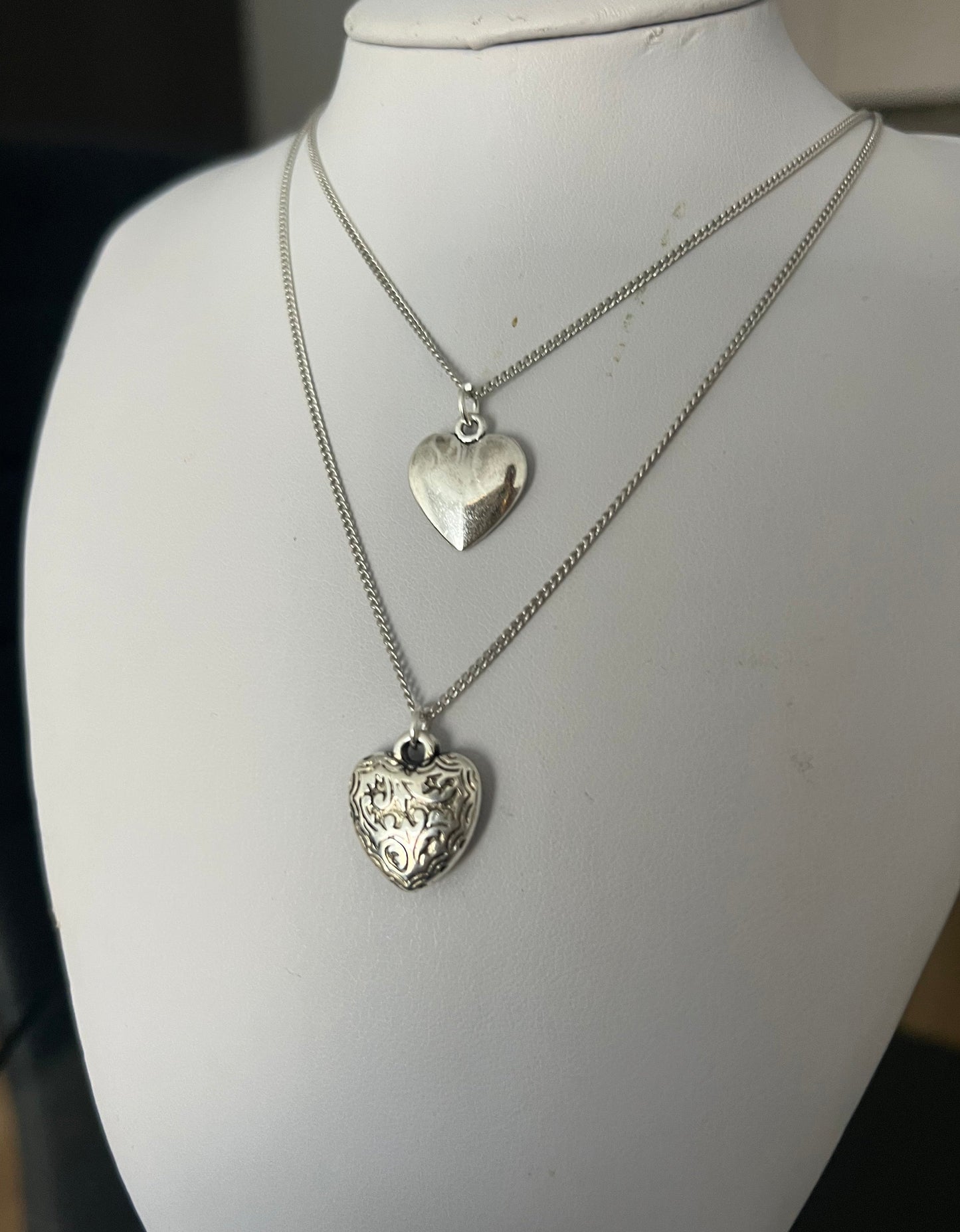 Silver heart necklace