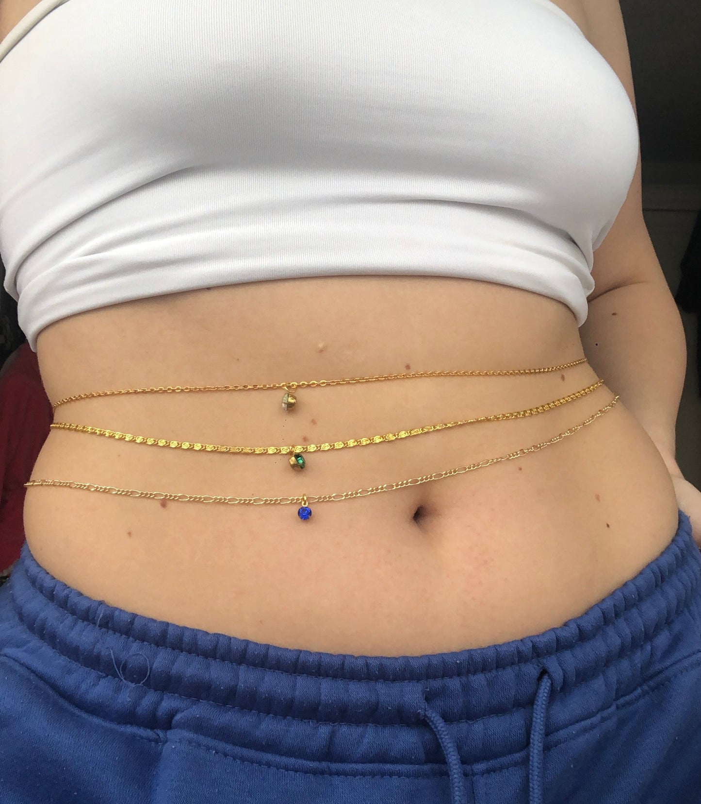 Icy belly chain