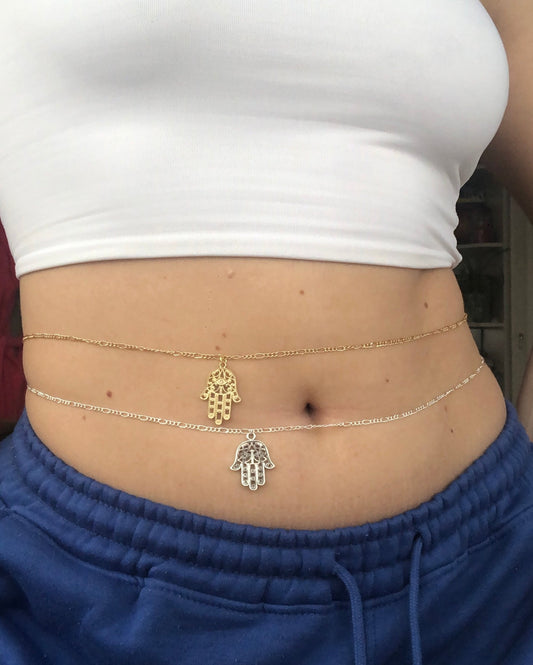 Hand of Fatima belly chain