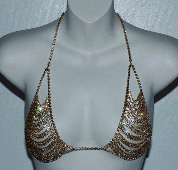 Crystal drip bralette - Icegoldbyvee
