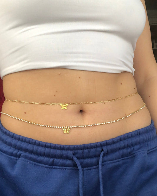 Butterfly belly chain