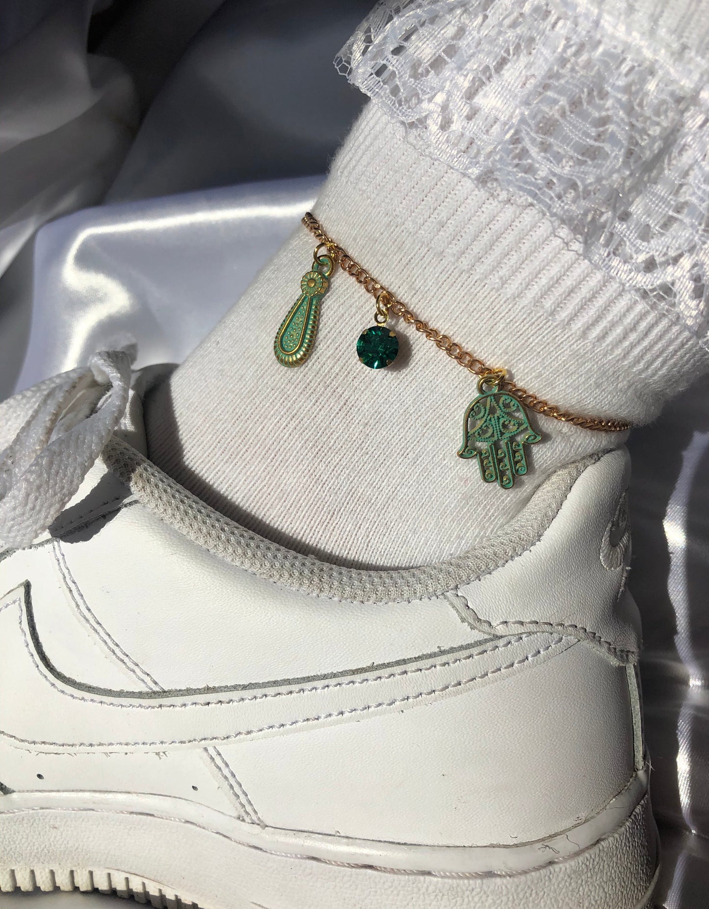 Turquoise trio anklet