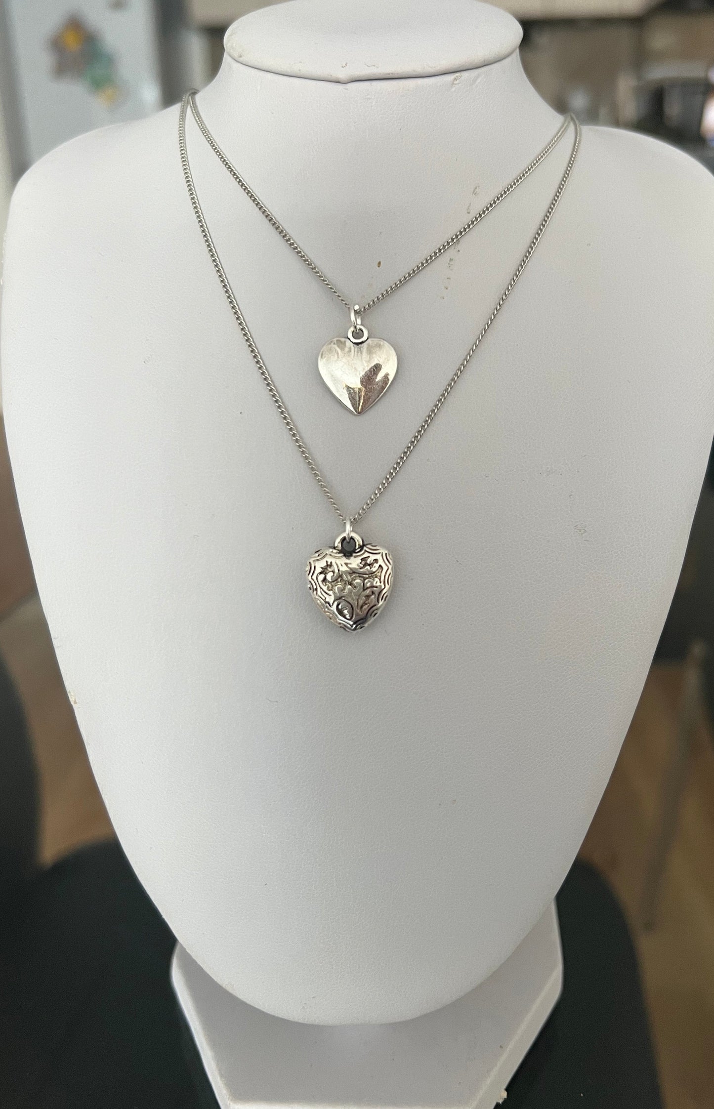 Silver heart necklace