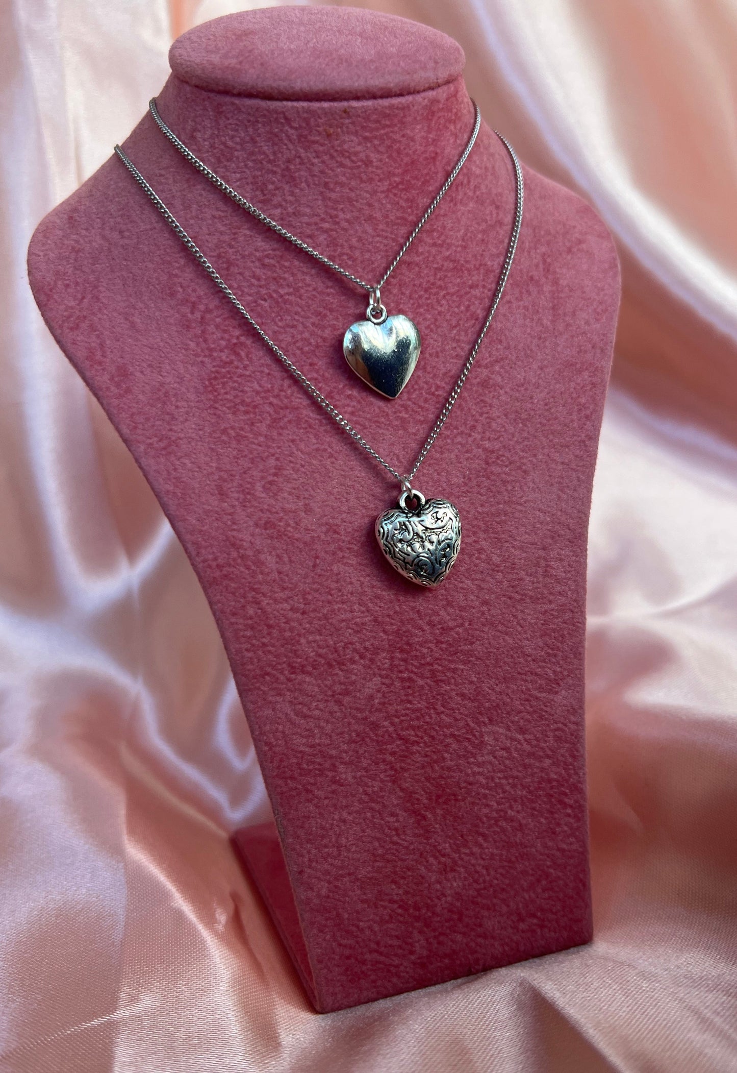 Silver heart necklace