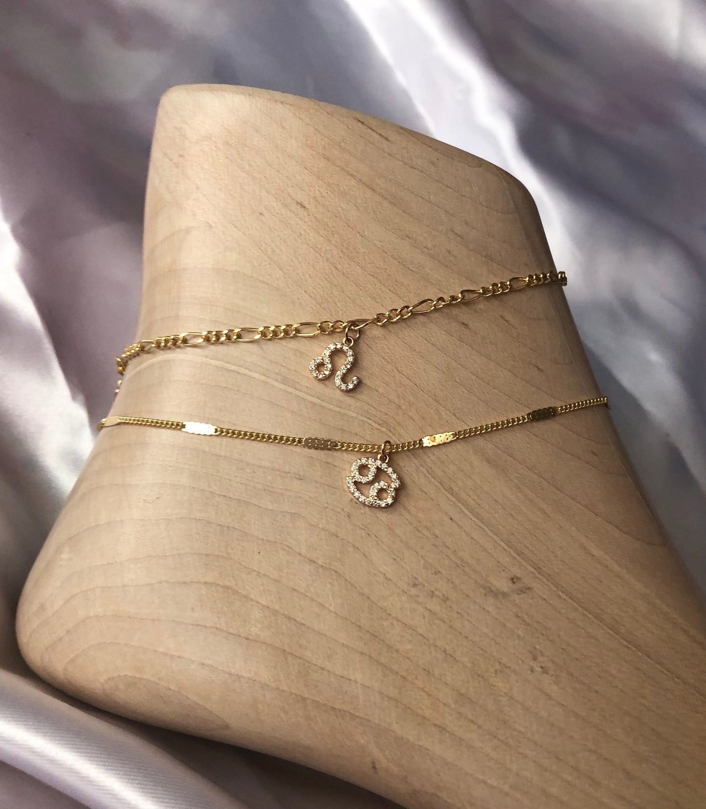 Cz zodiac anklet