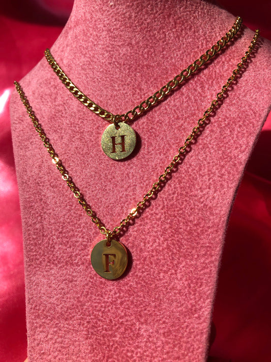 Circle letter necklace