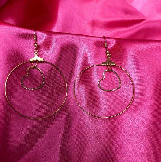 Heart hoop earrings - Icegoldbyvee