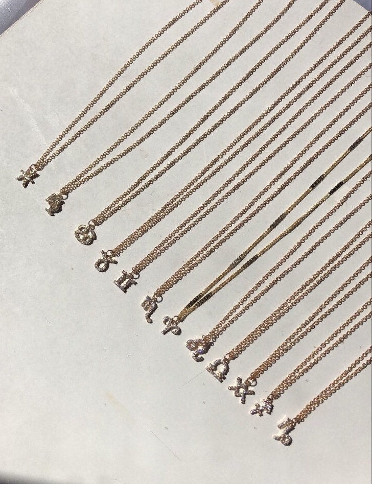 Cz zodiac necklace