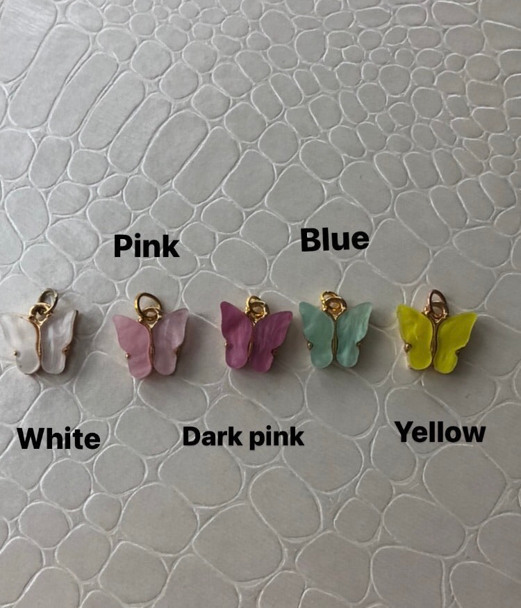 Rhinestone mariposa anklet
