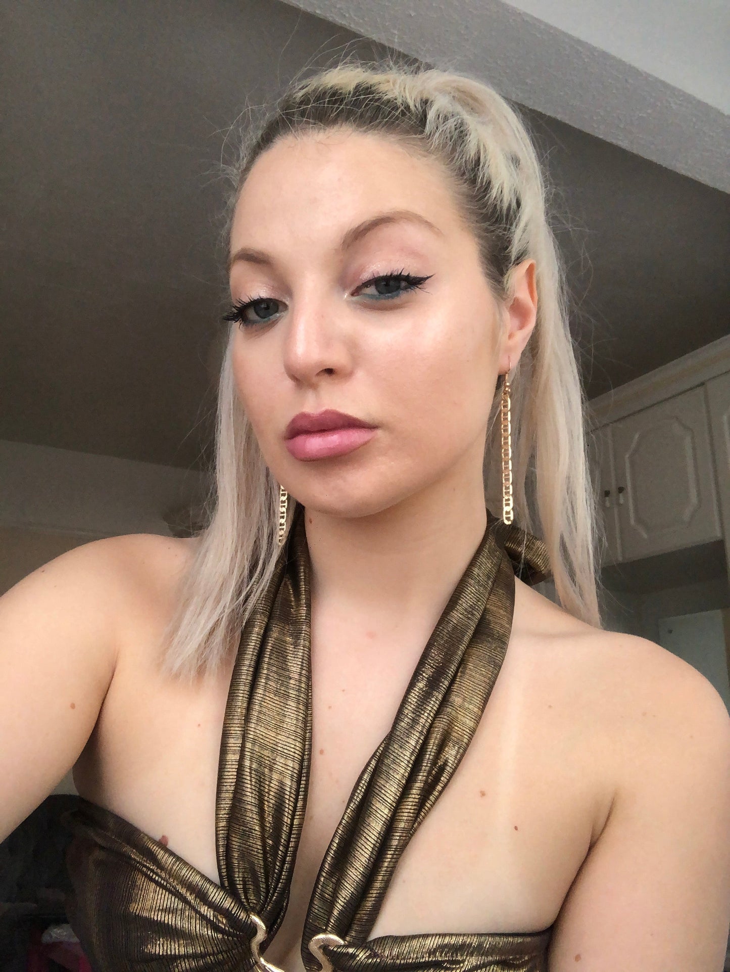 Bar chain earrings