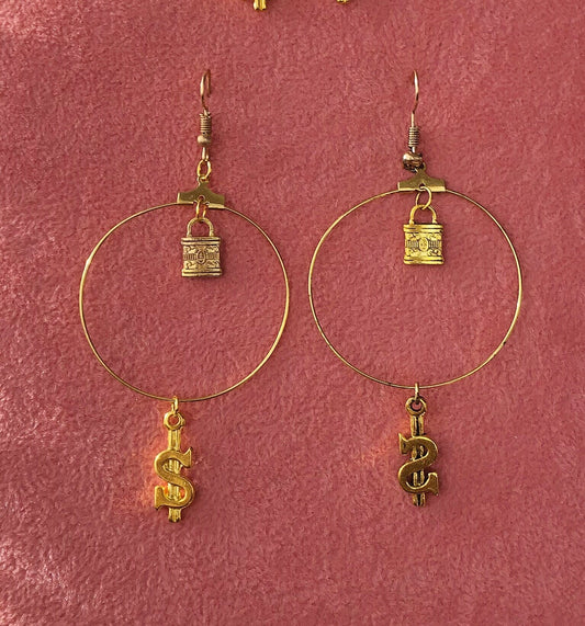 Secure the bag earrings