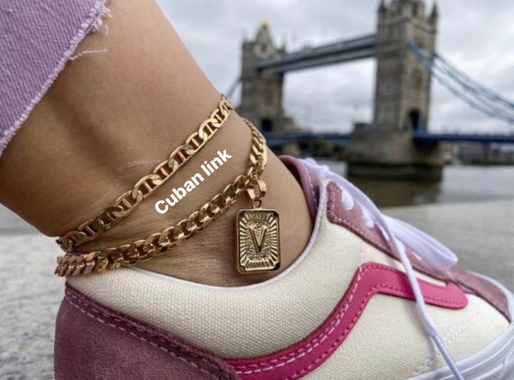 Letter anklet