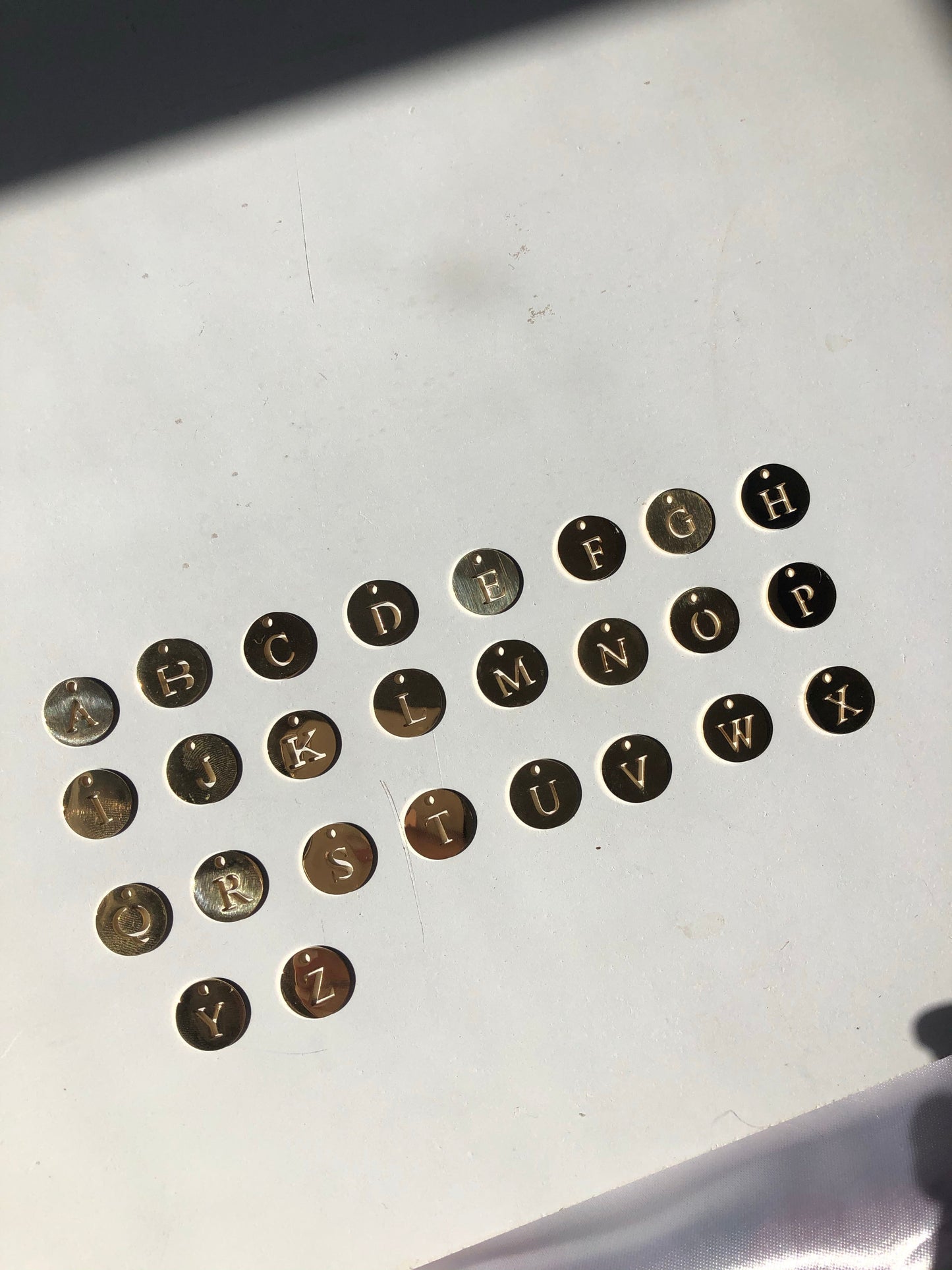 Circle letter necklace