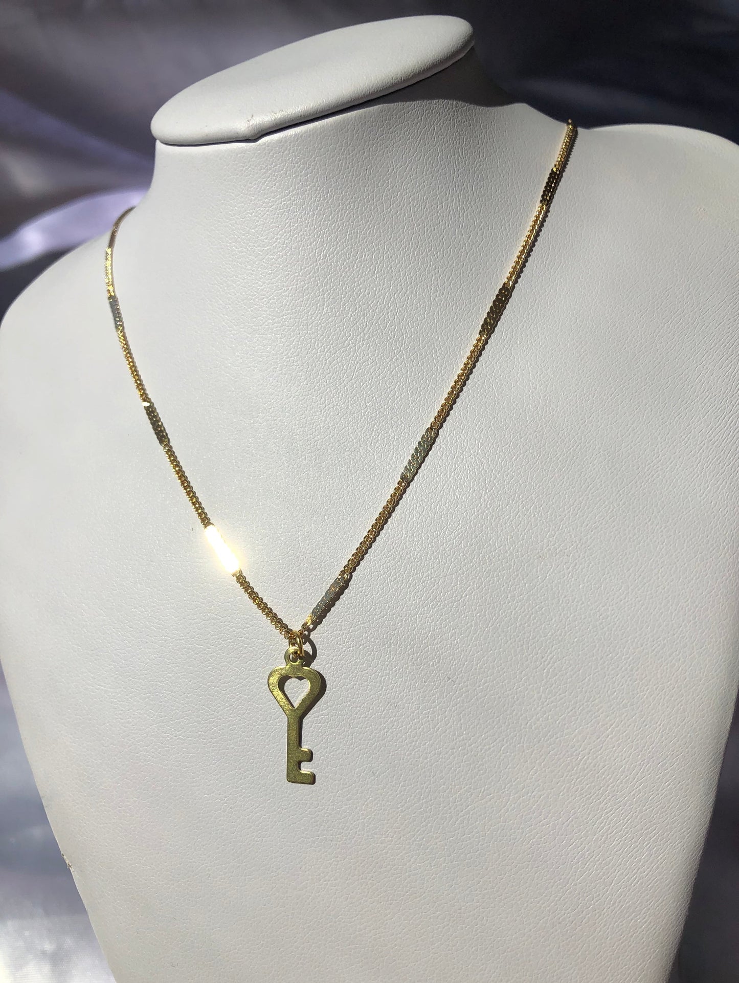 Love key necklace