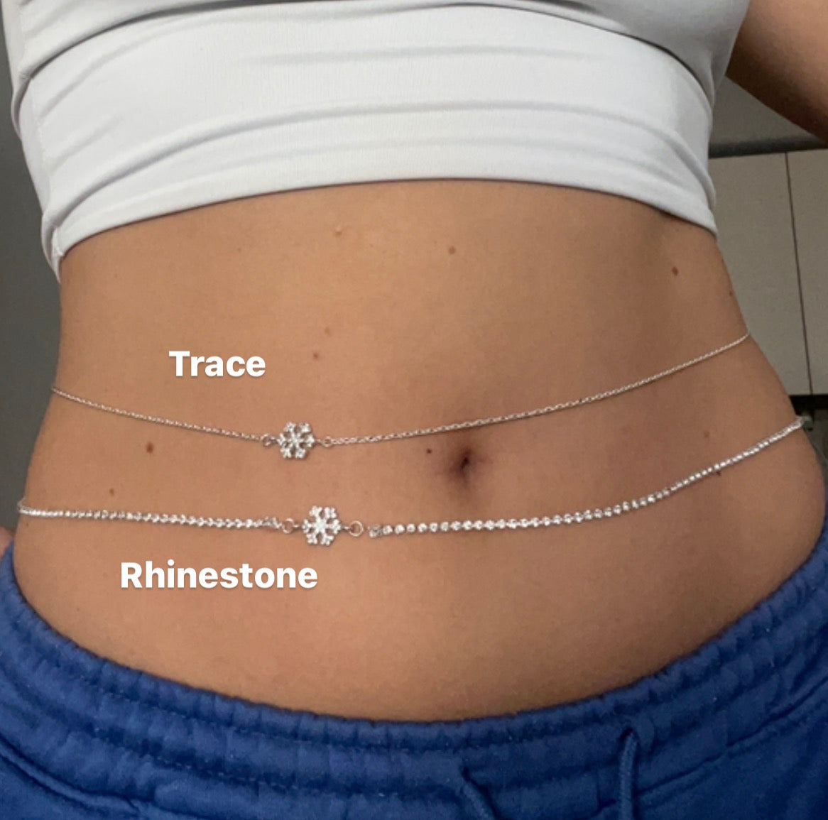 Snowflake belly chain